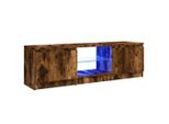 Mobile Tv Con Luci Led In Rovere Fumé 120X30X35,5 Cm