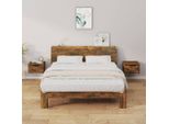 Comodini A Parete 2 Pz. Rovere Fumé 34X30X20 Cm
