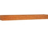 Vidaxl Letto Rialzato Arrugginito 480X80X45 Cm Acciaio Corten