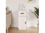 Vidaxl Credenza Bianca 34X40X75 Cm In Legno Di Pino Massiccio