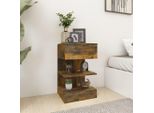 Comodini 2 Pz. Rovere Fumé 40X35X65 Cm Materiale A Base Di Legno