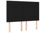 Vidaxl Testiere 4 Pezzi Nero 72X5X78/88 Cm Tessuto