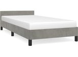 Vidaxl Struttura Letto Senza Materasso Grigio Chiaro 80X200 Cm In Velluto