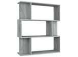 Libreria/Divisorio Grey Sonoma 80X24X96 Cm Materiale A Base Di Legno