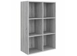 Libreria/Sideboard Grey Sonoma 66X30X98 Cm Materiale A Base Di Legno