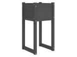 Vidaxl Fioriera Grigia 40X40X81 Cm In Legno Di Pino Massiccio