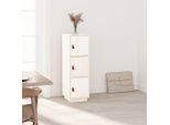 Vidaxl Credenza Bianca 34X40X108,5 Cm In Legno Di Pino Massiccio
