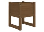 Vidaxl Fioriera Marrone Miele 40X40X52,5 Cm In Legno Massiccio Di Pino