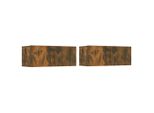 Mobili Tv 2 Pz. Rovere Fumé 80X30X30 Cm Materiale A Base Di Legno
