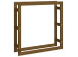 Vidaxl Porta Legna Da Ardere Marrone Miele 100X25X100 Cm In Legno Di Pino Massiccio