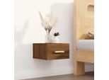 Vidaxl Comodino A Parete Look Rovere Marrone 35X35X20 Cm
