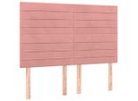 Vidaxl Testiere 4 Pz. Velluto Rosa 72X5X78/88 Cm