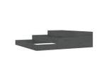 Vidaxl Fioriera Grigia 107X107X27 Cm In Legno Di Pino Massiccio