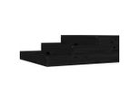 Vidaxl Fioriera Nera 78X78X27 Cm In Legno Di Pino Massiccio