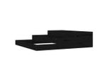 Vidaxl Fioriera Nera 107X107X27 Cm In Legno Di Pino Massiccio