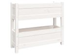 Vidaxl Fioriera Bianca 77X25X66 Cm In Legno Di Pino Massiccio