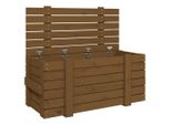 Vidaxl Cassapanca Marrone Miele 91X40,5X42 Cm In Legno Di Pino Massiccio