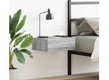 Comodino Sospeso Grigio Sonoma 40X30X15 Cm Materiale A Base Di Legno