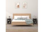 Comodini 2 Pz. Grigio 40X35X55 Cm In Legno Di Pino Massiccio