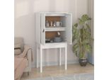 Vidaxl Credenza Bianca 60X40X120 Cm In Legno Di Pino Massiccio