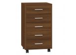 Vidaxl Cassettiera Con Rotelle Materiale In Legno Effetto Rovere Marrone