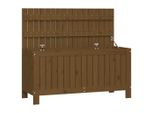Vidaxl Cassapanca Da Giardino Marrone Miele 108X42,5X54 Cm In Legno Di Pino Massiccio
