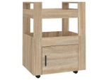 Carrello Da Cucina Rovere Sonoma 60X45X80 Cm Materiale A Base Di Legno