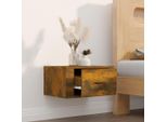 Vidaxl Comodino Da Parete In Rovere Fumé 50X36X25 Cm