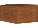 Vidaxl Letto Rialzato Arrugginito 129X129X45 Cm Acciaio Corten