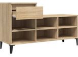Vidaxl Portascarpe In Rovere Sonoma 102X36X60 Cm Materiale A Base Di Legno