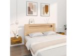 Comodini A Parete 2 Pz. Rovere Fumé 50X36X25 Cm
