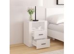 Comodino Bianco 50X36X60 Cm In Materiale Ligneo