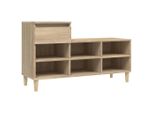 Vidaxl Portascarpe In Rovere Sonoma 102X36X60 Cm Materiale A Base Di Legno