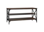 Mobile Tv Look Rovere Marrone 100X40X50 Cm Materiale A Base Di Legno