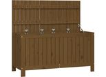 Vidaxl Cassapanca Da Giardino Marrone Miele 115X49X60 Cm In Legno Di Pino Massiccio