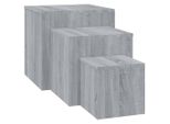 Tavolini 3 Pezzi. Materiale A Base Di Legno Sonoma Grigio