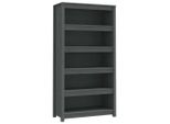 Libreria Grigia 80X35X154 Cm In Legno Di Pino Massiccio