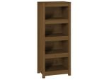 Libreria Marrone Miele 50X35X125,5 Cm In Legno Di Pino Massiccio