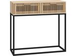Tavolo Consolle 80X30X75 Cm In Legno E Ferro