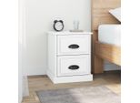 Comodino Bianco 39X39X47,5 Cm Materiale A Base Di Legno