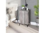 Comodino Grigio Sonoma 40X35X70 Cm In Materiale Ligneo