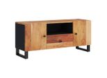 Mobile Tv 105X33,5X46 Cm In Legno Massiccio Di Acacia E Materiale A Base Di Legno