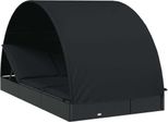 Lettino Per 2 Persone Con Tetto Rotondo Nero 211X112X140 Cm