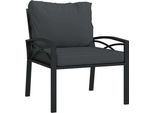 Sedia Da Giardino Con Cuscino Grigio 68X76X79 Cm In Acciaio