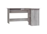 Scrivania Ad Angolo Grigio Sonoma 120X140X75 Cm In Materiale Ligneo