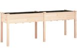 Vidaxl Fioriera Con Inserto 203X53X76 Cm In Legno Massiccio D'abete