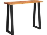 Vidaxl Tavolo Consolle Con Bordo Ad Albero 110X35X80 Cm In Legno Massiccio Di Acacia