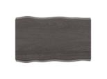 Piano Del Tavolo 80X50X(2-4) Cm In Legno Massiccio Trattato Bordo Albero