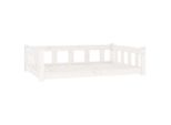 Vidaxl Letto Per Cani Bianco 105,5X75,5X28 Cm In Legno Di Pino Massiccio