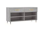 Vidaxl Panca Per Scarpe Grigio Sonoma 102X35X55 Cm Materiale A Base Di Legno